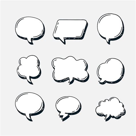 Free Vector | Hand drawn speech bubble doodle illustration