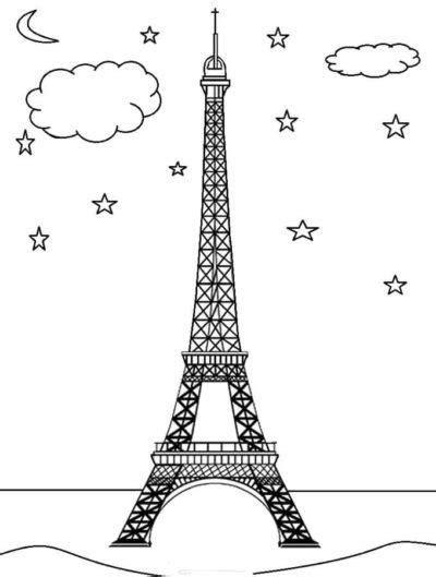 Disegni Di Torre Eiffel Da Colorare Immagini Per La Stampa Gratuita