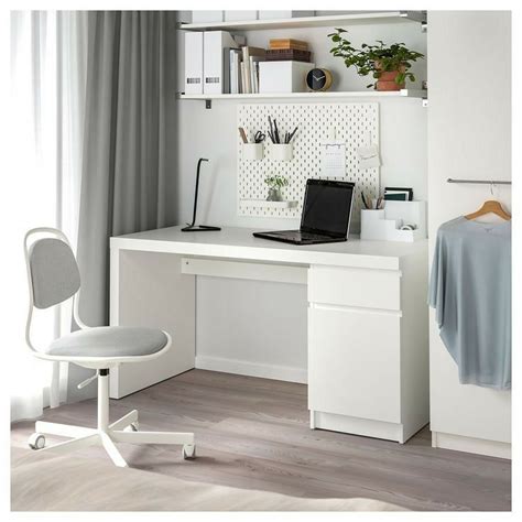 Pin By Cj Sison On Bedroom In 2020 Ikea Malm Desk White Desk Bedroom Home Office Decor