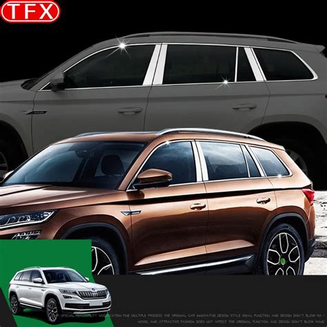 Dla Skoda Kodiaq Car Styling Wyko Czenie Okna Stal Nierdzewna