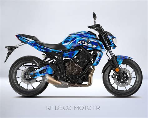 Kit D Co Yamaha Mt Camouflage Bleu Kitdeco Moto Fr