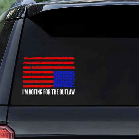 For The Outlaw Stickers Independence Day Sticker Rearwiper