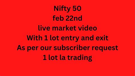 Nifty Feb Nd Live Market Live Trade Recording Stockmarket