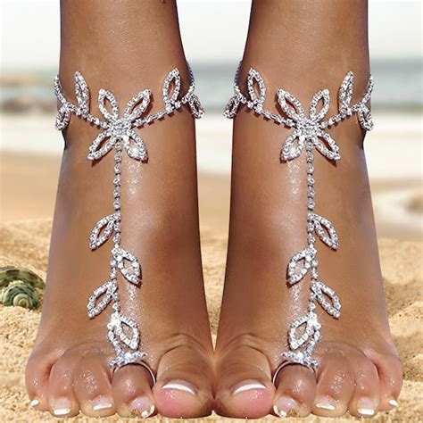 Anklet With Toe Ring Etsy