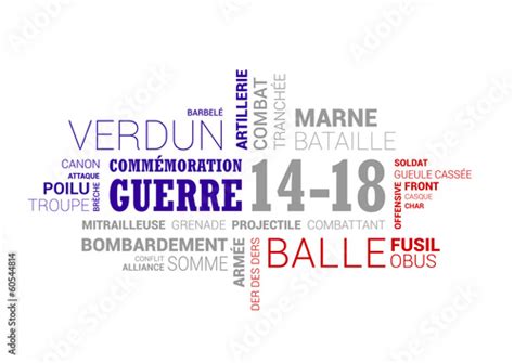 Nuage De Mots Guerre 1914 1918 Bleu Blanc Rouge Acheter Ce