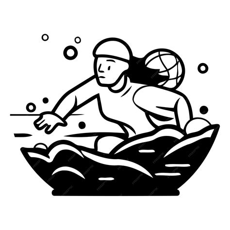 Premium Vector Water Polo Player Vector Illustration Water Polo