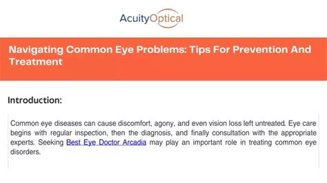 Ppt Best Eye Doctor Arcadia Understanding And Treating Common Eye