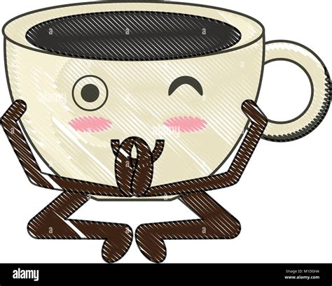 Kawaii Coffee Mug Icon Stock Vector Image And Art Alamy