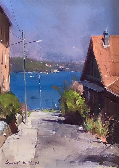 Colley Whisson A Quiet Street Sydney 10 X 7 Oil Landscape Art