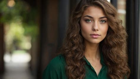 Mujer de 22 años cabello castaño claro ojos verdes latina Foto Premium