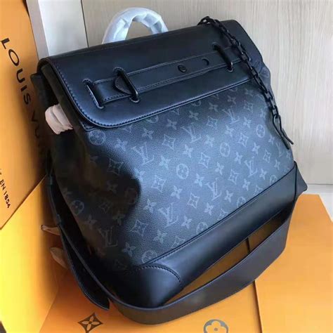 Louis Vuitton Lv Men Steamer Pm Bag In Monogram Eclipse Coated Canvas