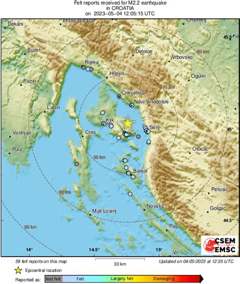 Potres Na Otoku Krku Epicentar Je Kod Drage Ba Anske Bodulija Net