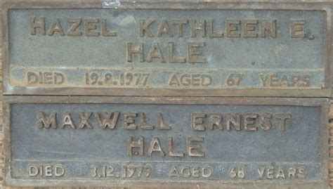 Hazel Kathleen Ethel Kath Bidgood Hale Find A Grave