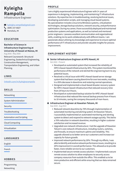 Meta Infrastructure Engineer Resume Examples Resumecat