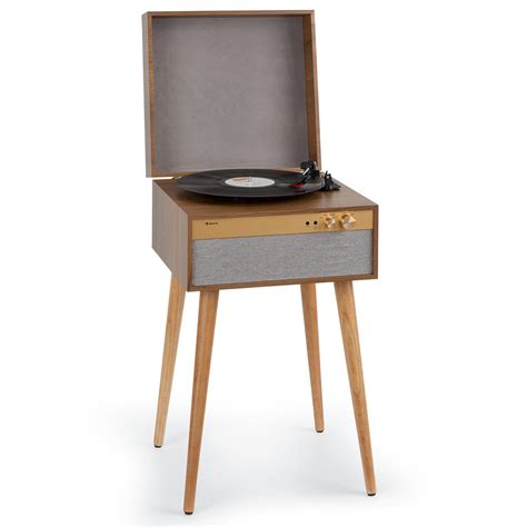 Auna Platine Vinyle Bluetooth Tourne Disque Vinyle Avec Haut Parleur