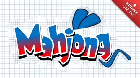 Mahjong Riggy Le Logo Runkey G N Rateur D Effet De Texte