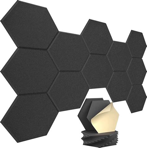 Sound Proofing Panels 12 Pack Hexagon Self Adhesive Soundproofing