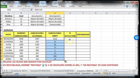 Funcion Lógica Si De Excel Youtube