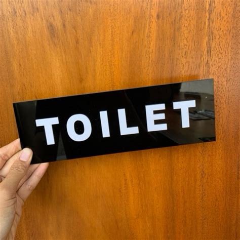 Jual Sign Akrilik Tulisan Toilet Kamar Mandi Wc Umum Custom Tulisan