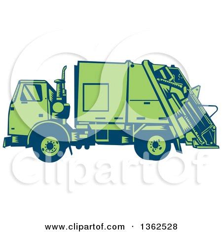 Blue Garbage Truck Clip Art