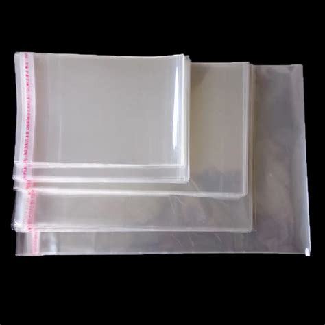 300pcs Self Adhesive Plastic Transparent Bags Resealable Cellophane