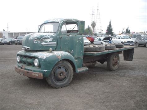 1951 Ford F5 Sa Flatbed Snub Nose Dump Truck