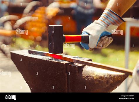 Blacksmith Pounding Red Hot Iron Hi Res Stock Photography And Images Alamy