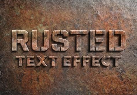 Premium PSD Rusted Metal Text Effect