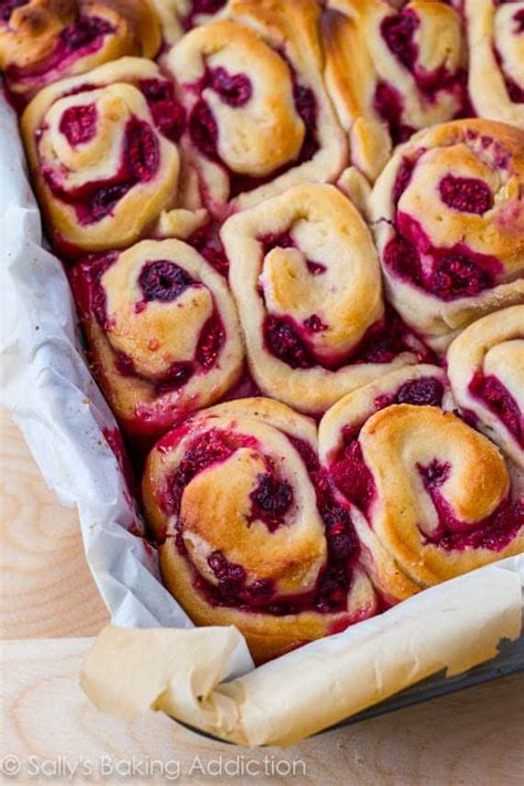 Raspberry Swirl Sweet Rolls Sallys Baking Addiction