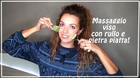 Massaggio Viso Con Rullo E Pietra Piatta Youtube