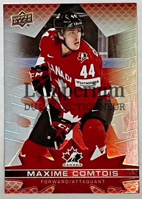 2022 Team Canada Hockey Card 19 Maxime Comtois