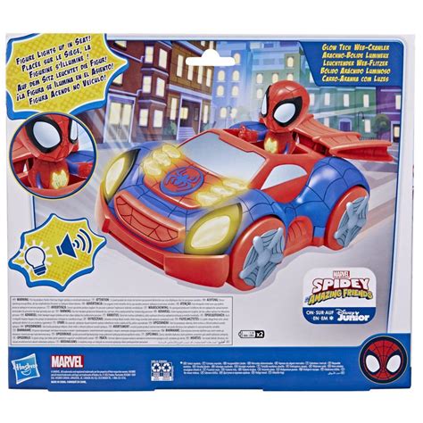 Marvel Spidey And His Amazing Friends Glow Tech Web Crawler Vehicle