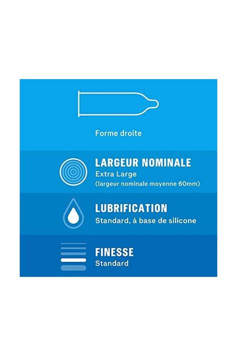 Durex Préservatifs Comfort XXL 30 Préservatifs Grande Taille Ex