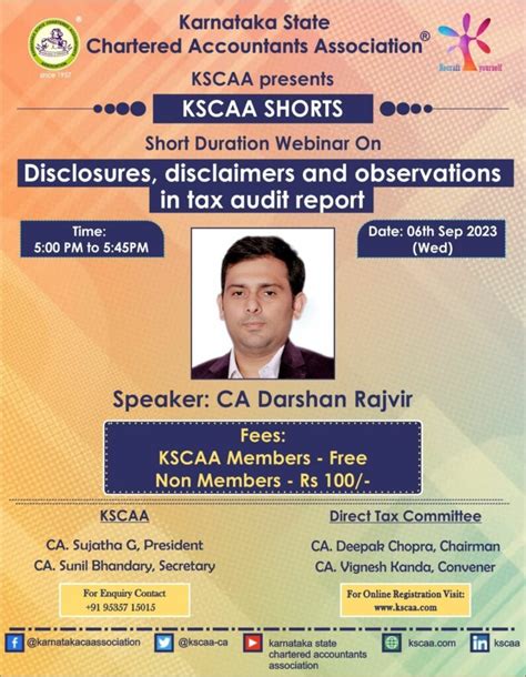 KSCAA Disclosures Disclaimers Observations In Tax Audit Report