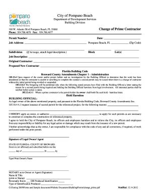 City Of Pompano Beach Contractor Registration Fill And Sign Printable