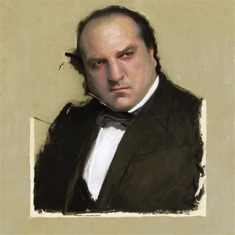 Portrait Of Tony Soprano Smoking A Cigar Stable Diffusion