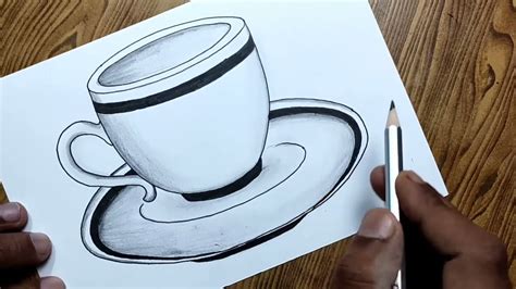 Cup Plate Drawing Easilyeasy Way To Draw Cup Plate Step By Step Youtube