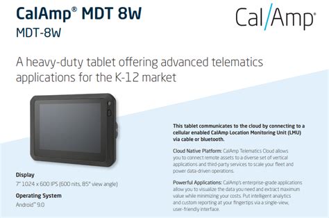 Mdt 8w Calamp