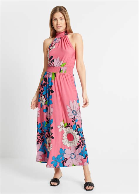 Modern Und Schickes Maxikleid Mit Sch Nem Muster Pink Gebl Mt