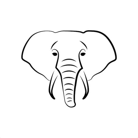 Dise O De Icono De Logotipo De Arte De L Nea De Elefante Vector De