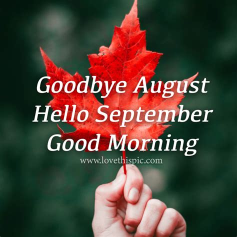 Bye August Hello September