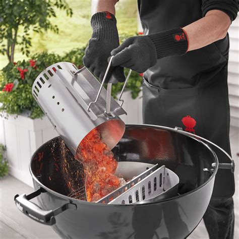 Rapidfire Chimney Starter Cooking Charcoal Briquettes And