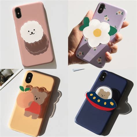 Korean Grip Tok Cute Big Phone Griptok Stand Finger Holder Bracket