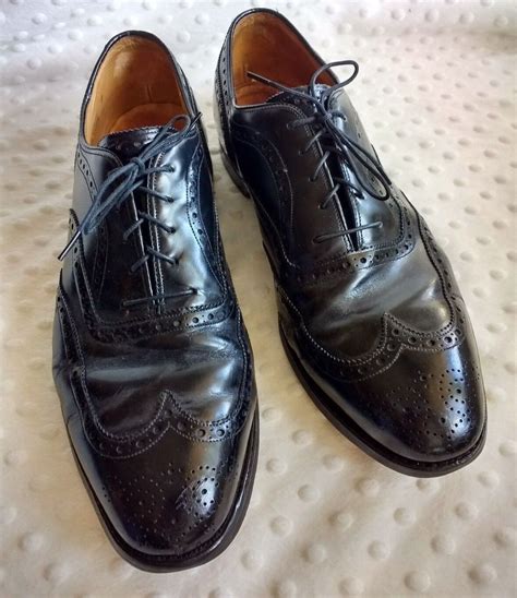 The Aristocraft Johnson And Murphy Mens Black Wingtip Gem