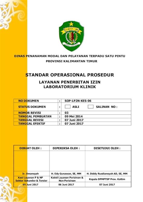 Pdf Standar Operasional Prosedur Surat Izin Perawat Sip Atau