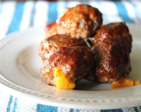 Bbq Cheddar Stuffed Meatballs Recipe Sidechef