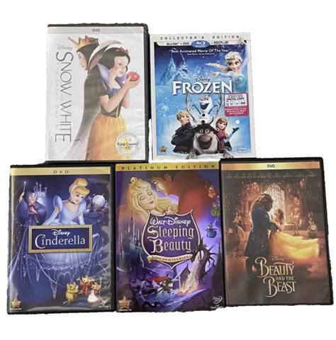 Disney Princess Movie X Dvds Snow White Frozen Cinderella Sleeping