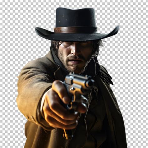 Cowboy Isolado Em Fundo Transparente Psd Premium