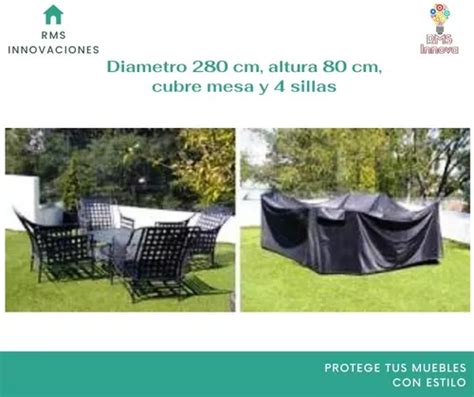 Funda Para Mesa De Jardín Redonda cubre También Las Sillas