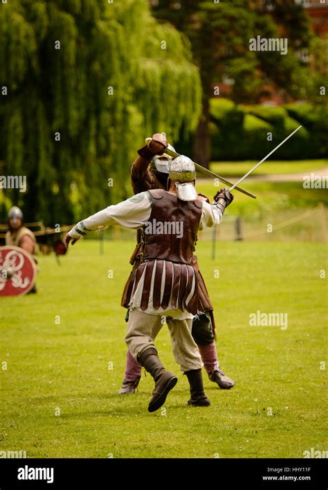 Two ancient british soldiers in combat Stock Photo - Alamy